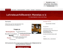 Tablet Screenshot of lohnsteuerhilfeverein-monetas.de
